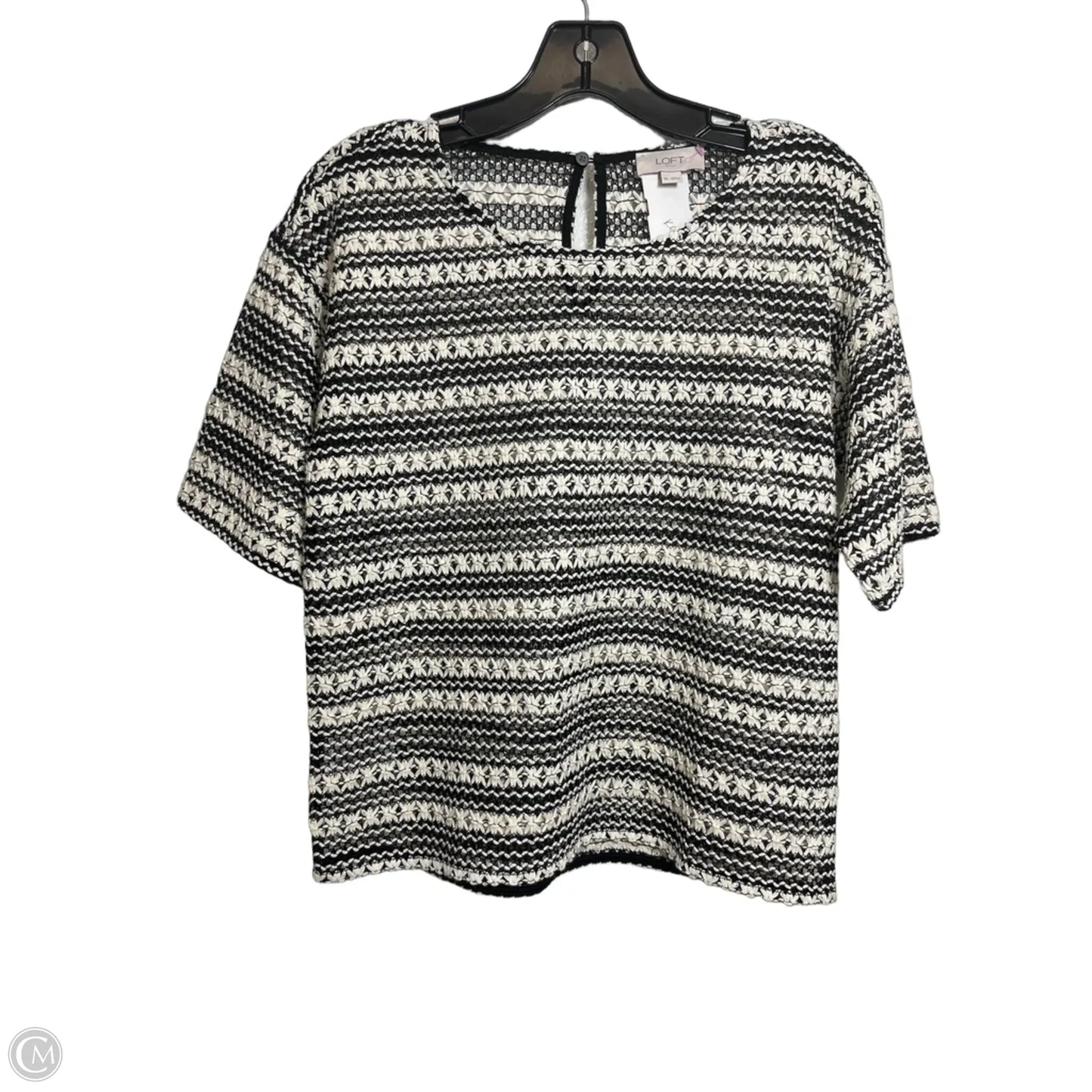 Top Short Sleeve By Loft In Black, Size: Xs