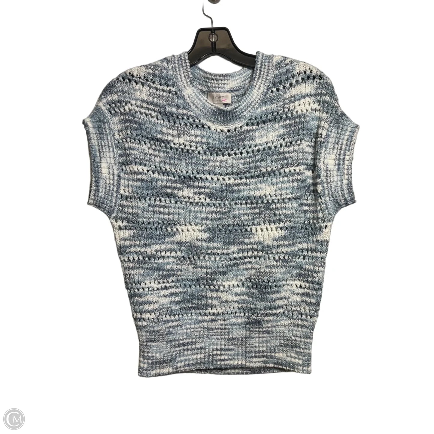 Sweater Short Sleeve By Loft In Blue, Size: Xs