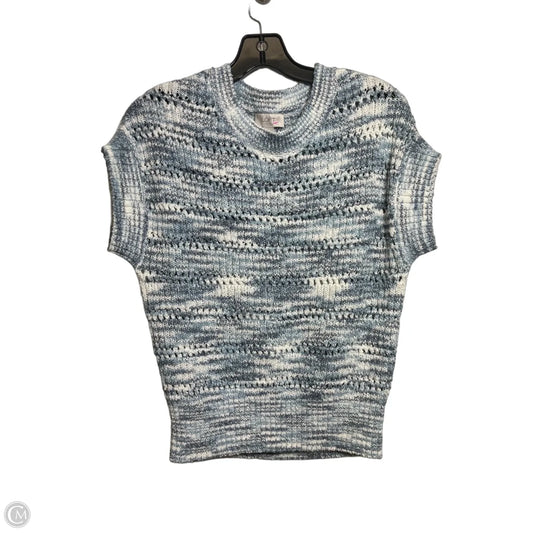 Sweater Short Sleeve By Loft In Blue, Size: Xs