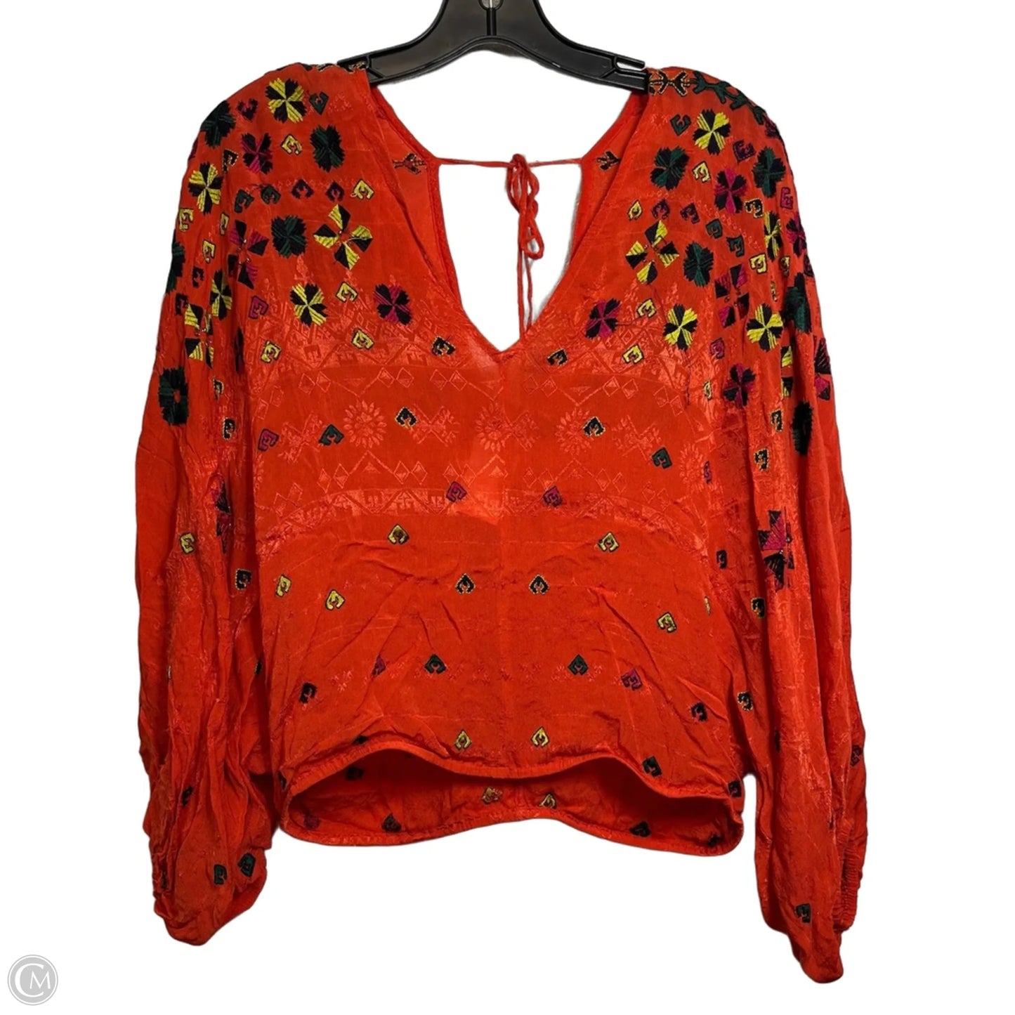Top Long Sleeve By Free People In Orange, Size: Xs