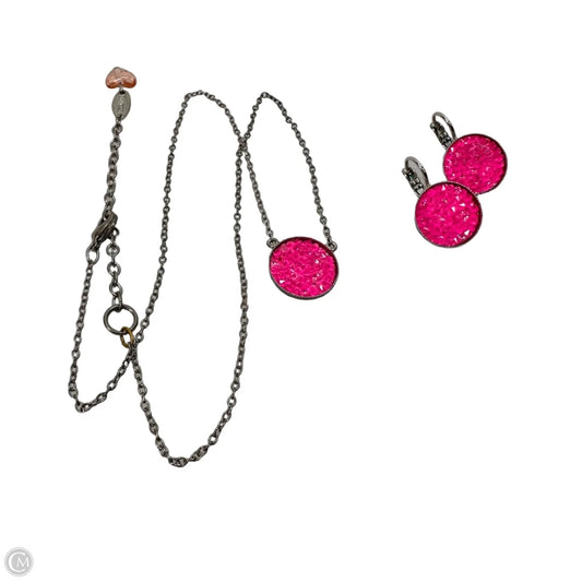 Pink Necklace & earrings Set By Sabika, Size: 02 Piece Set