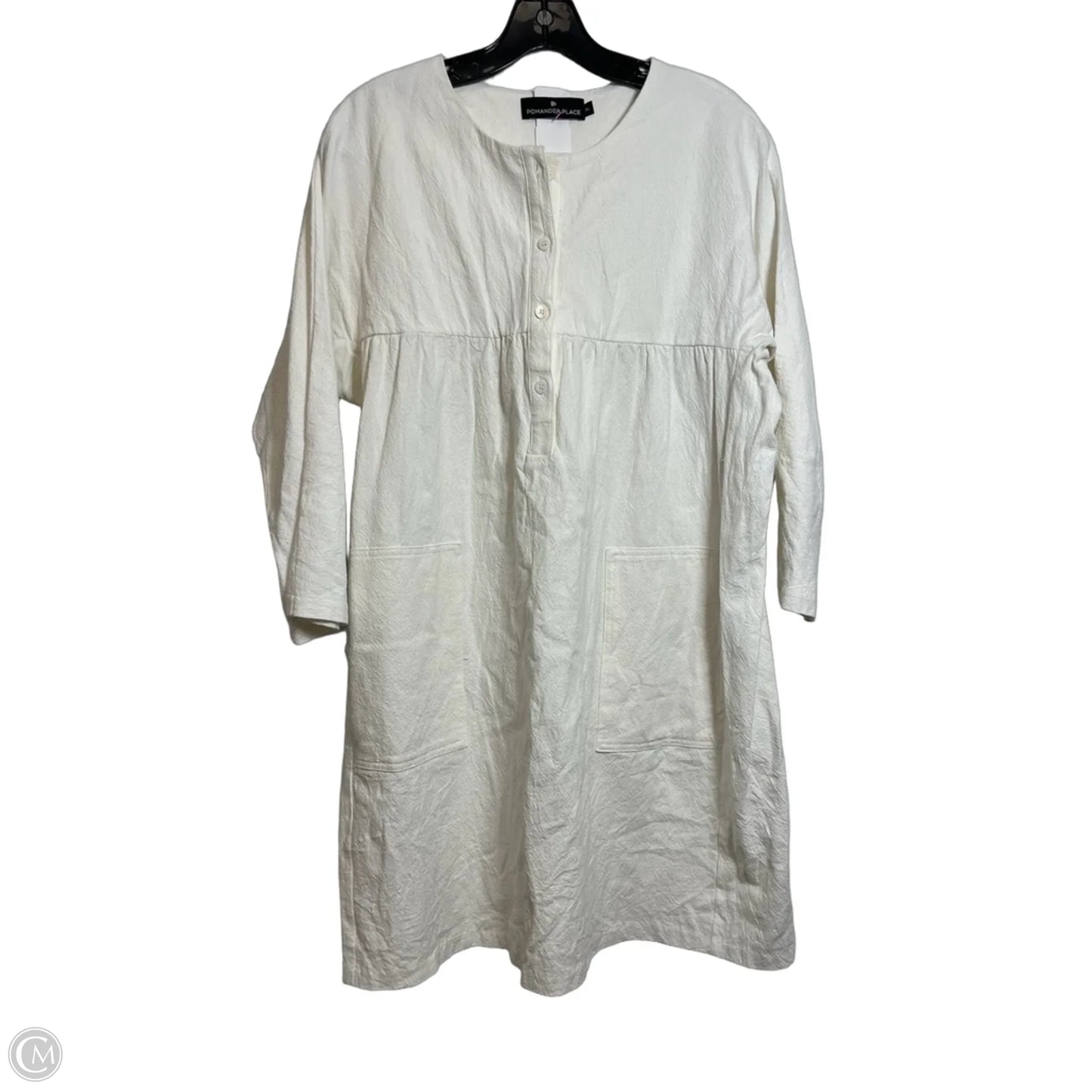 Dress Casual Short By Pomander Place In Ivory, Size: Xl