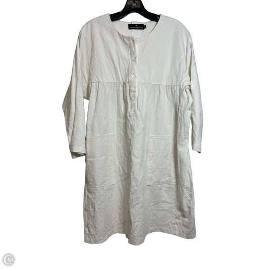 Dress Casual Short By Pomander Place In Ivory, Size: Xl