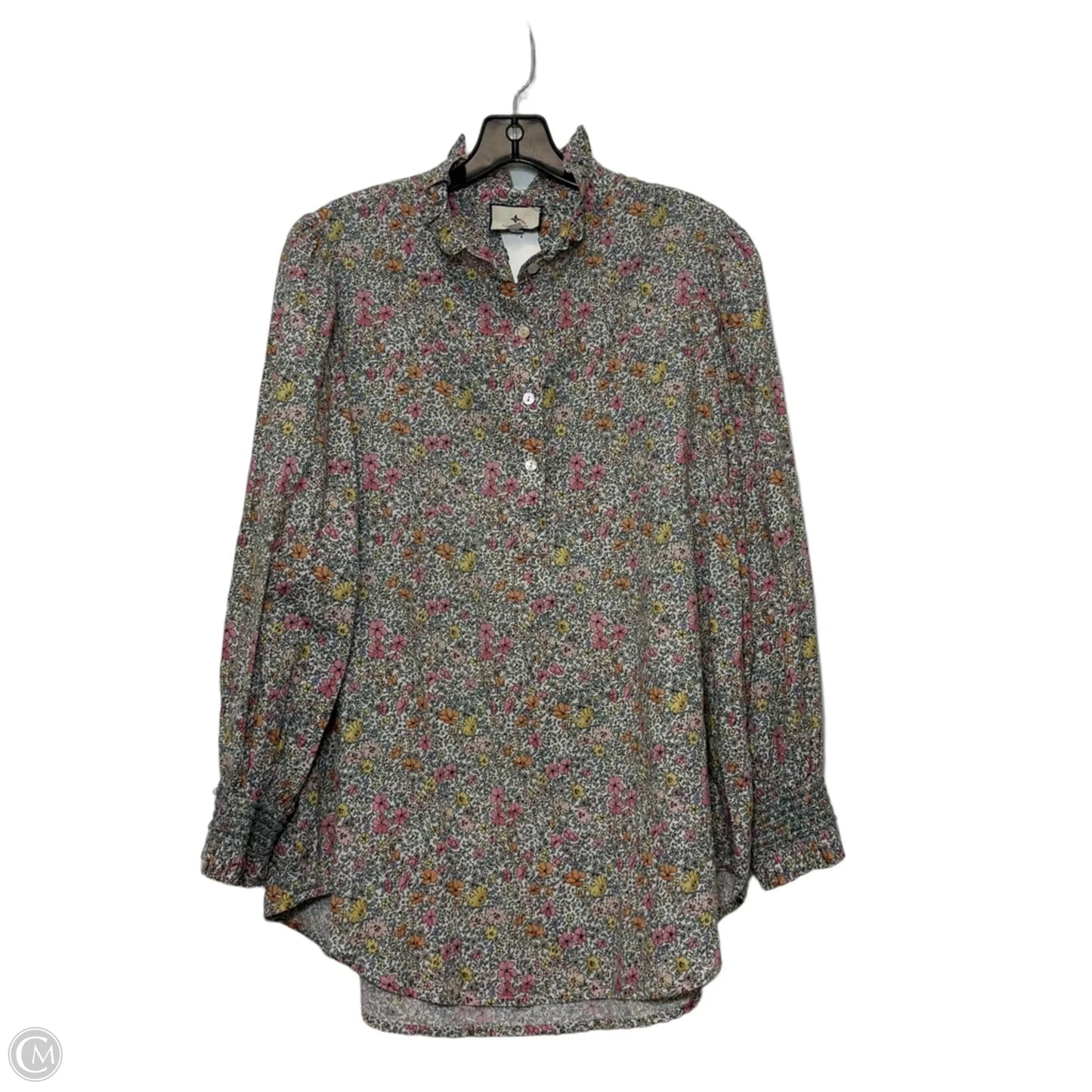 Top Long Sleeve Basic By Tuckernuck In Floral Print, Size: Xxl