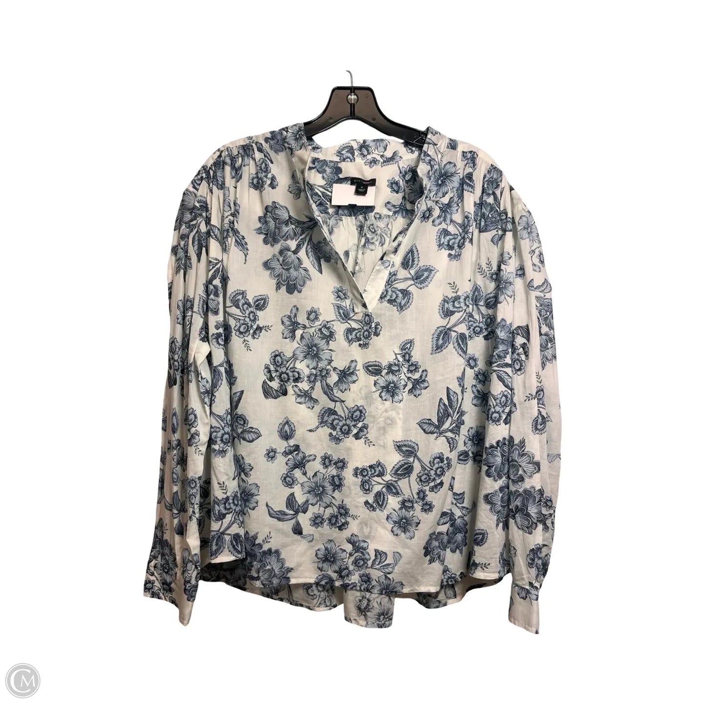 Top Long Sleeve By Ann Taylor In Floral Print, Size: Xl