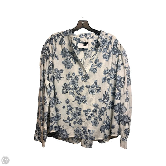 Top Long Sleeve By Ann Taylor In Floral Print, Size: Xl