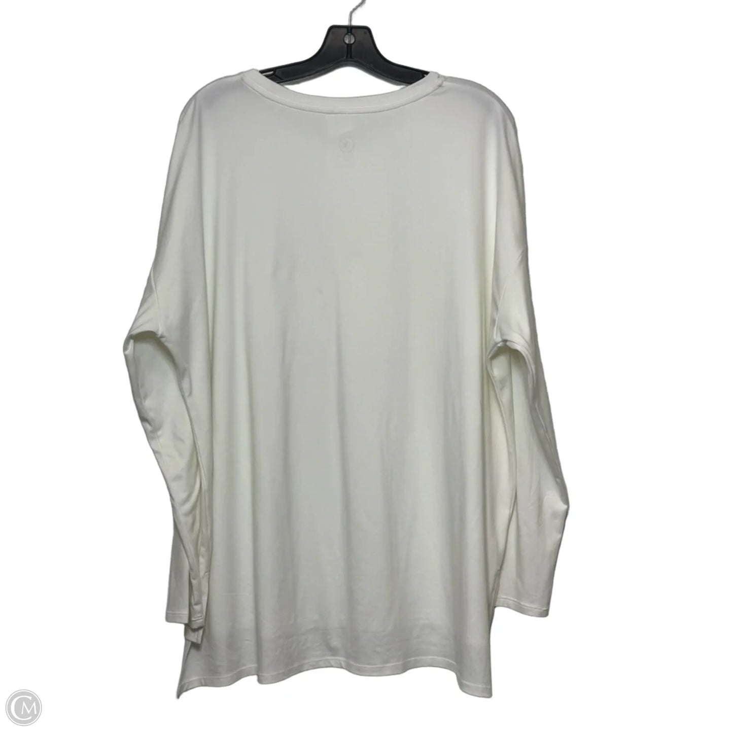 Top Long Sleeve Basic By Clothes Mentor In White, Size: 1x