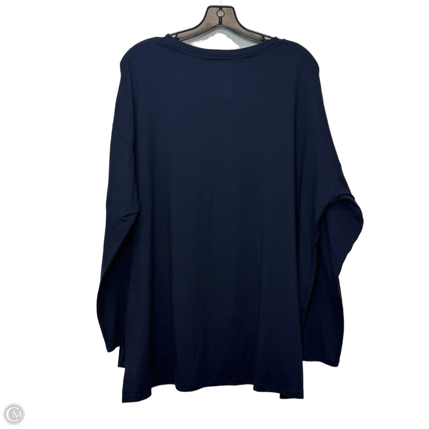 Top Long Sleeve Basic By Clothes Mentor In Navy, Size: 1x