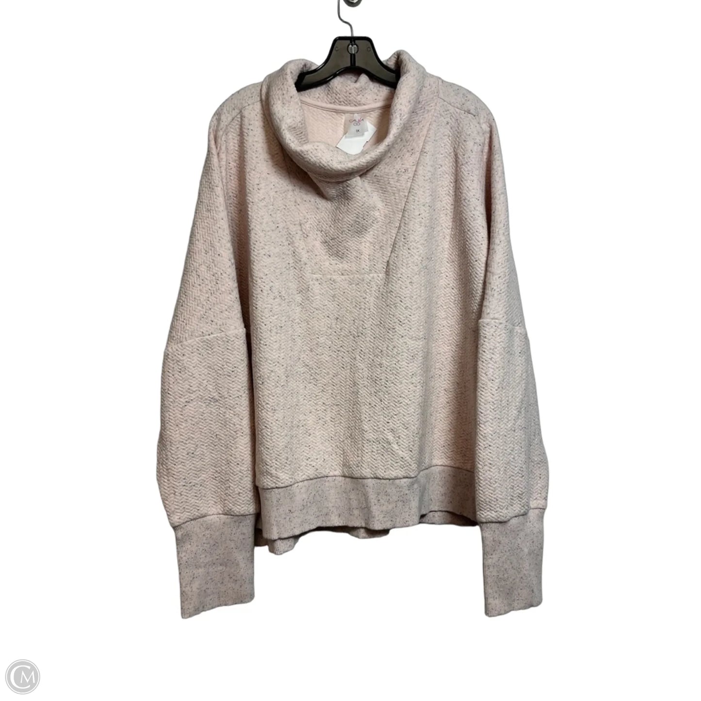 Athletic Top Long Sleeve Collar By Calia In Pink, Size: 1x