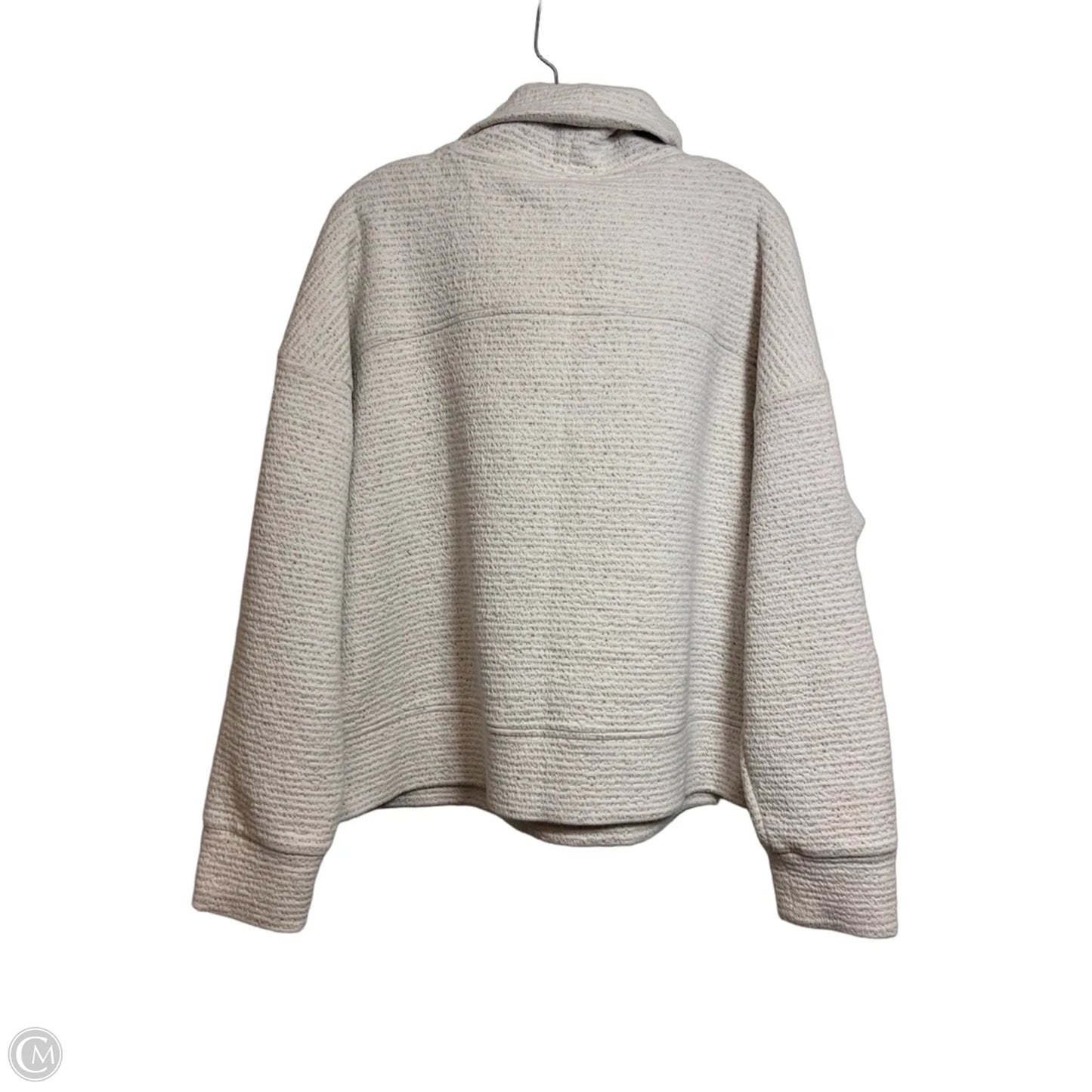 Athletic Top Long Sleeve Collar By Calia In Ivory, Size: 1x