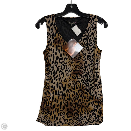 Top Sleeveless By Iman Hsn In Animal Print, Size: S