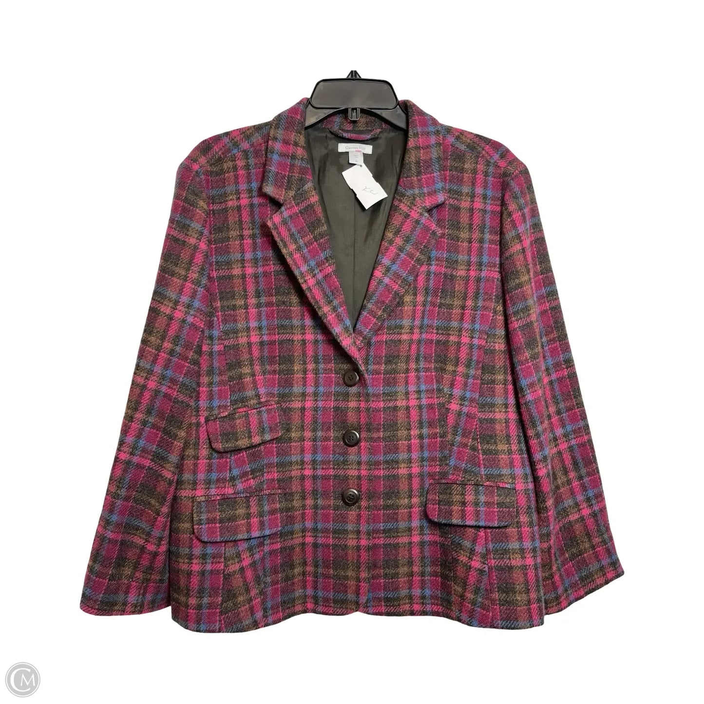 Blazer By Garnet Hill In Plaid Pattern, Size: 18