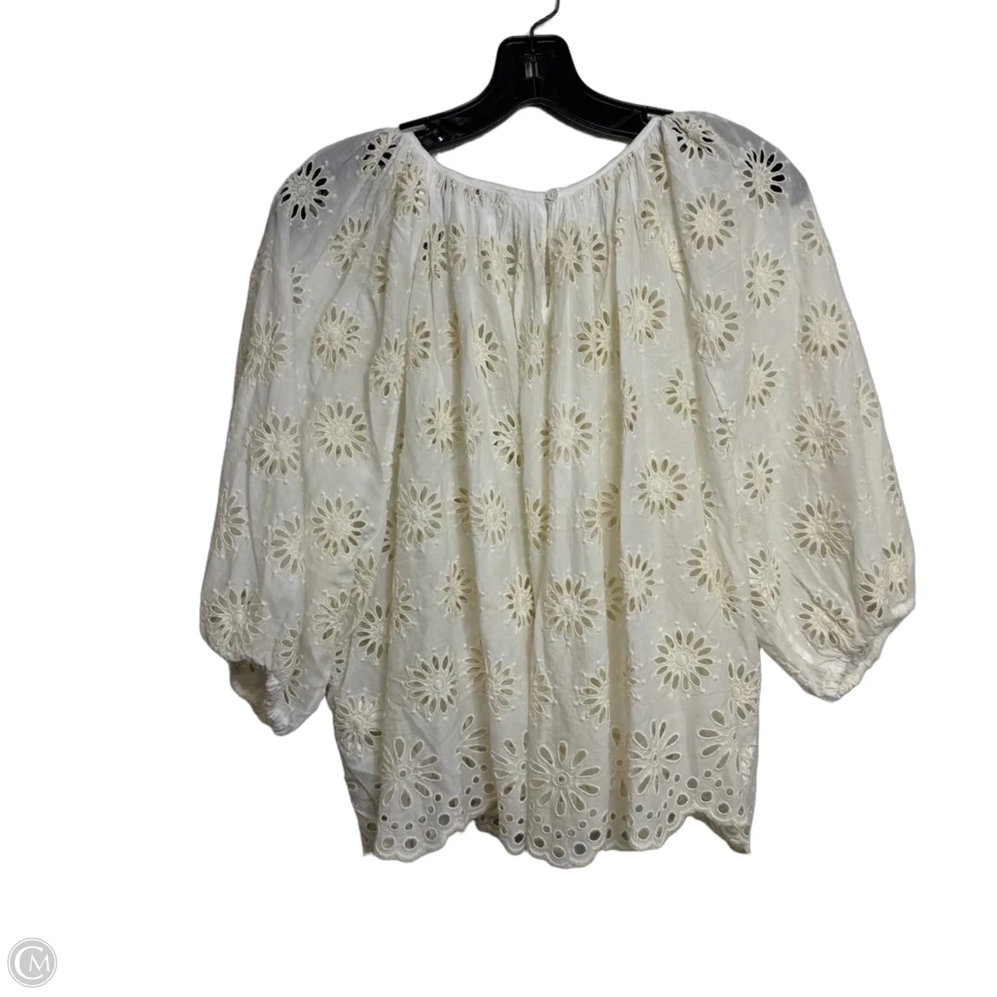 Top Short Sleeve By Madewell In White, Size: Xl