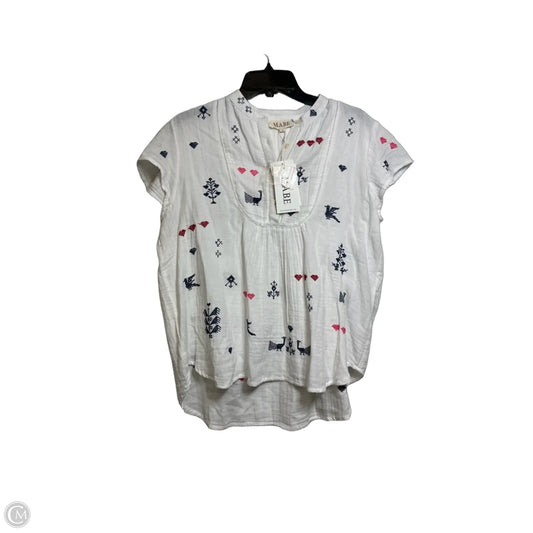 Top Short Sleeve By Clothes Mentor In White, Size: L