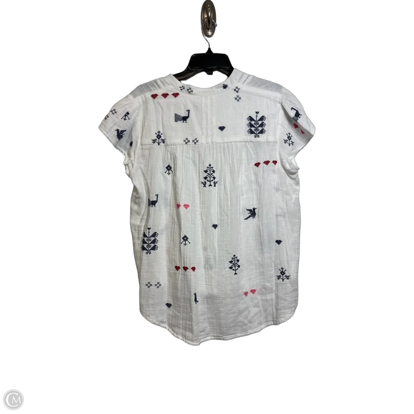 Top Short Sleeve By Clothes Mentor In White, Size: L