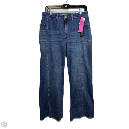 Jeans Wide Leg By Logo In Blue Denim, Size: 10