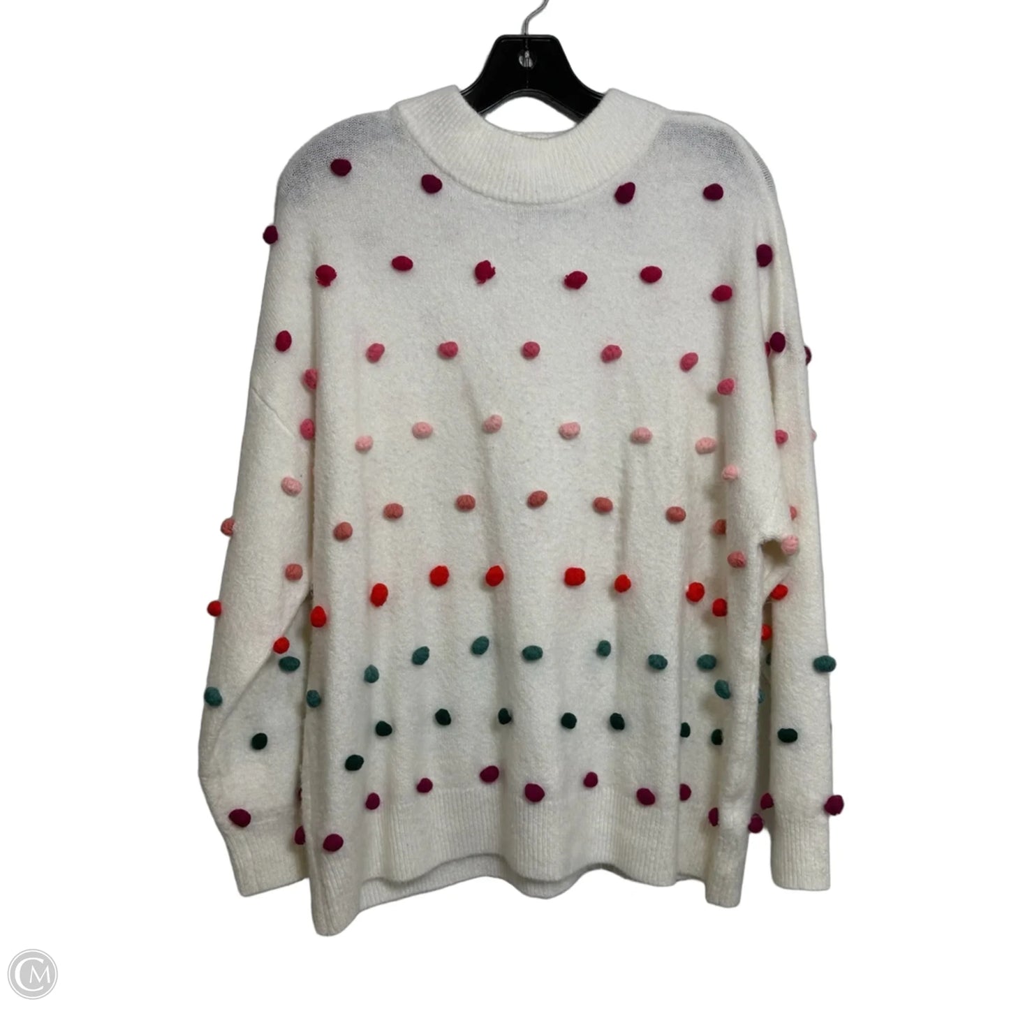Sweater By Clothes Mentor In Ivory, Size: 1x
