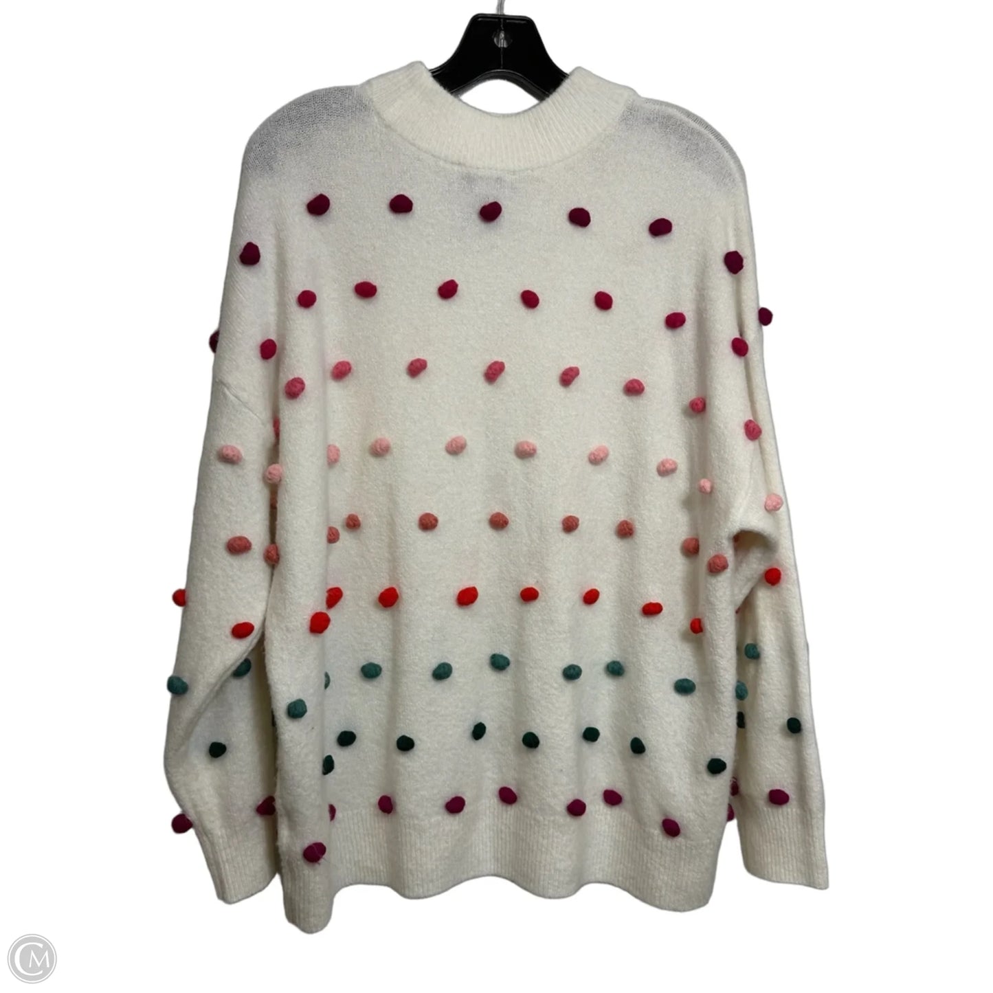 Sweater By Clothes Mentor In Ivory, Size: 1x