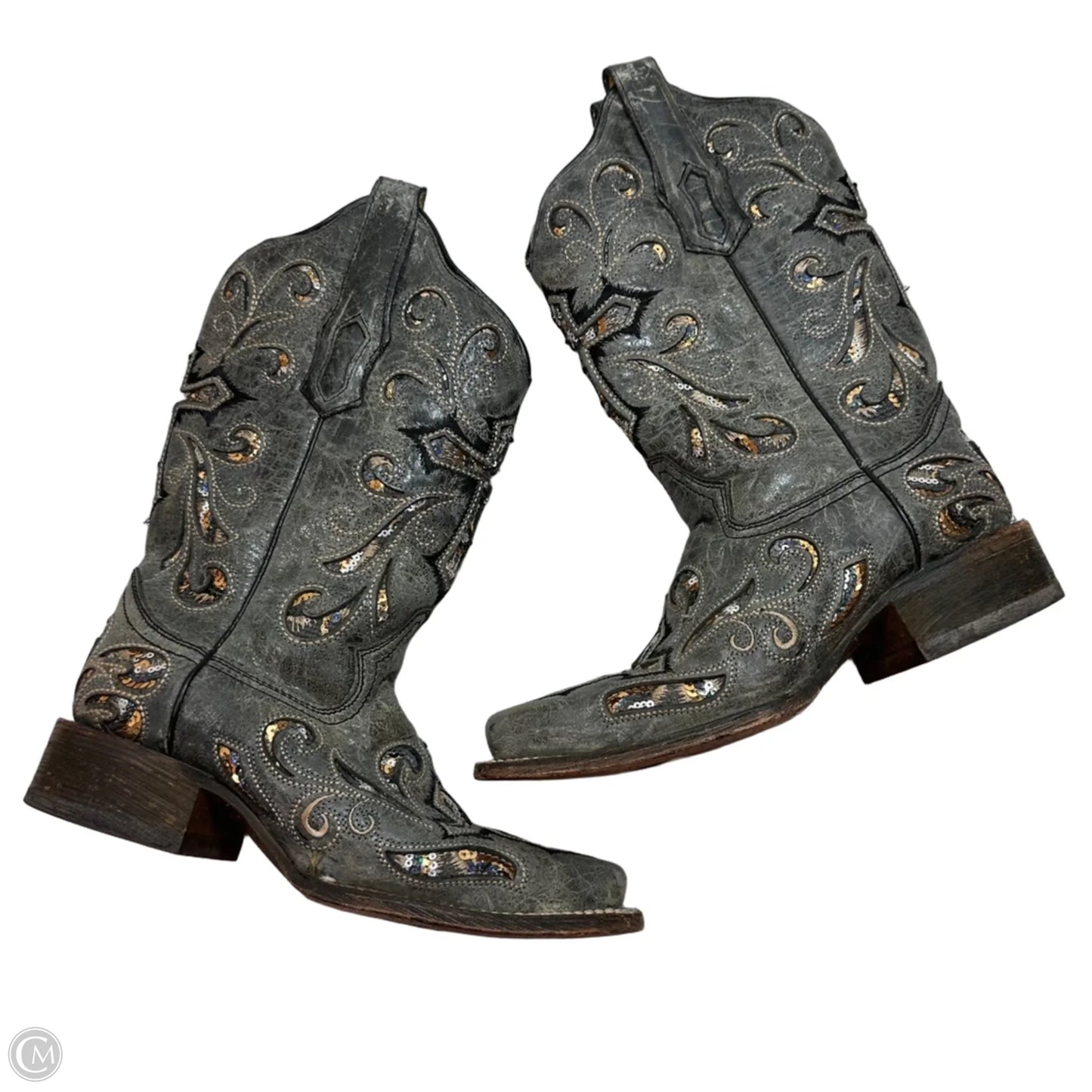 Boots Western By CORRAL In Grey, Size: 7