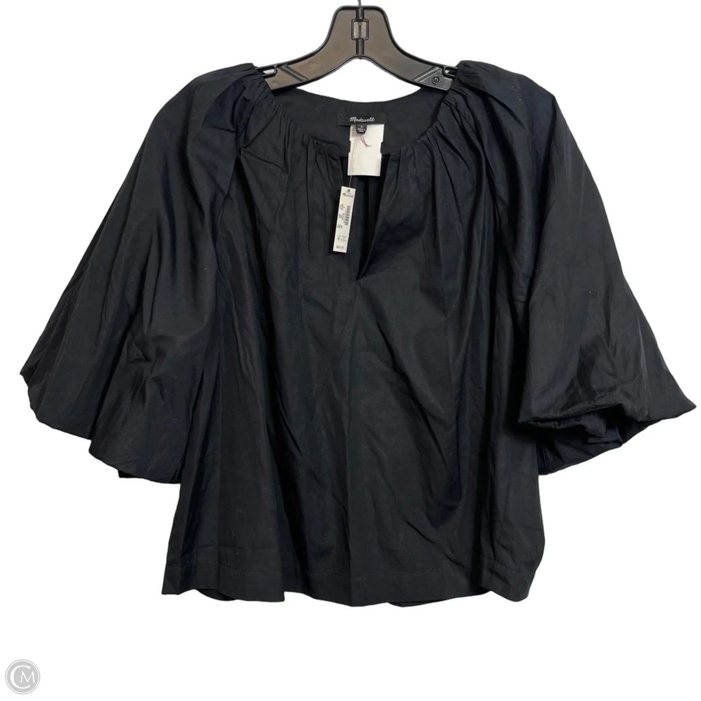 Top 3/4 Sleeve By Madewell In Black, Size: M