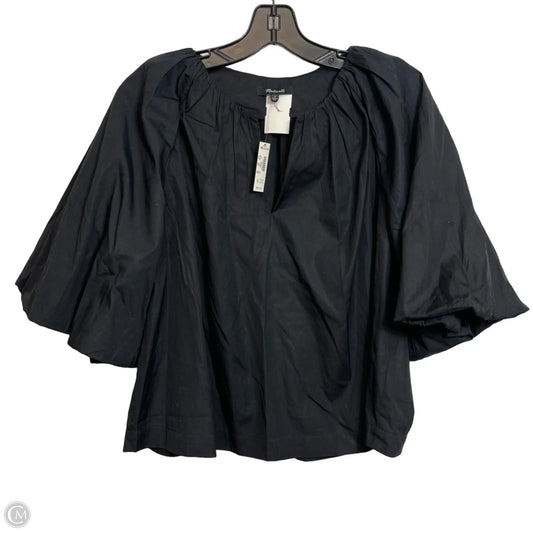 Top 3/4 Sleeve By Madewell In Black, Size: M
