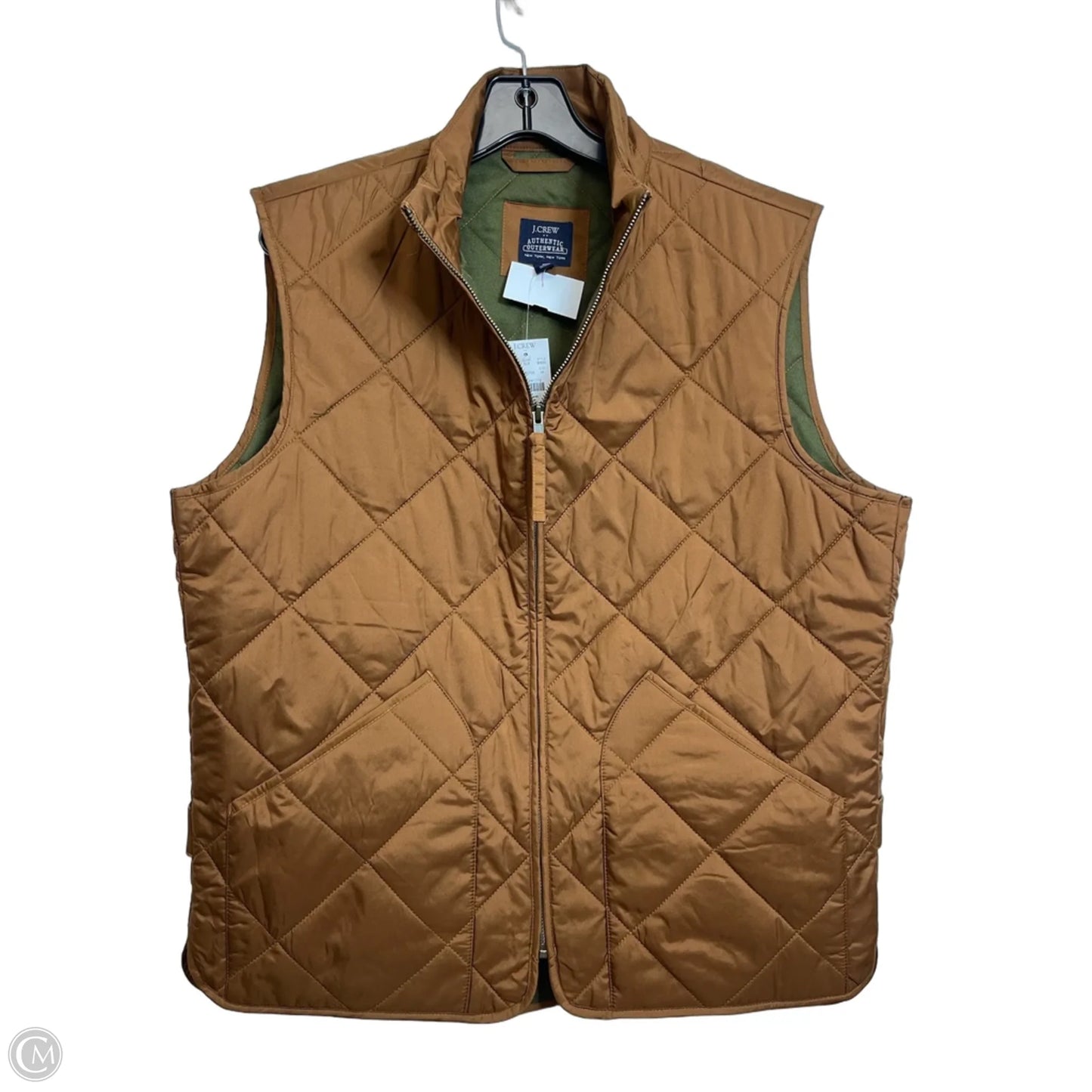 Vest Puffer & Quilted By J. Crew In Tan, Size: M