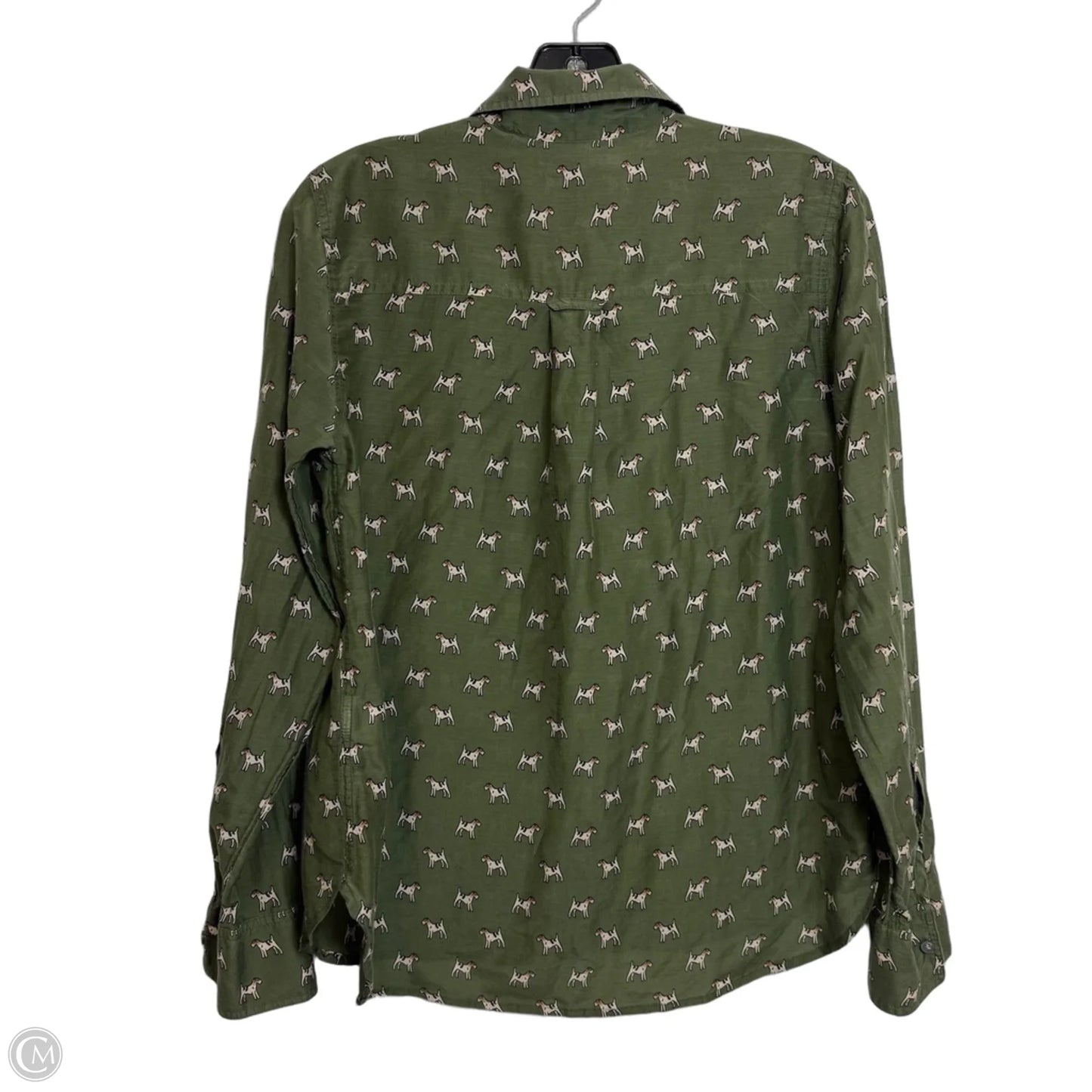 Top Long Sleeve By J. Crew In Green, Size: 6
