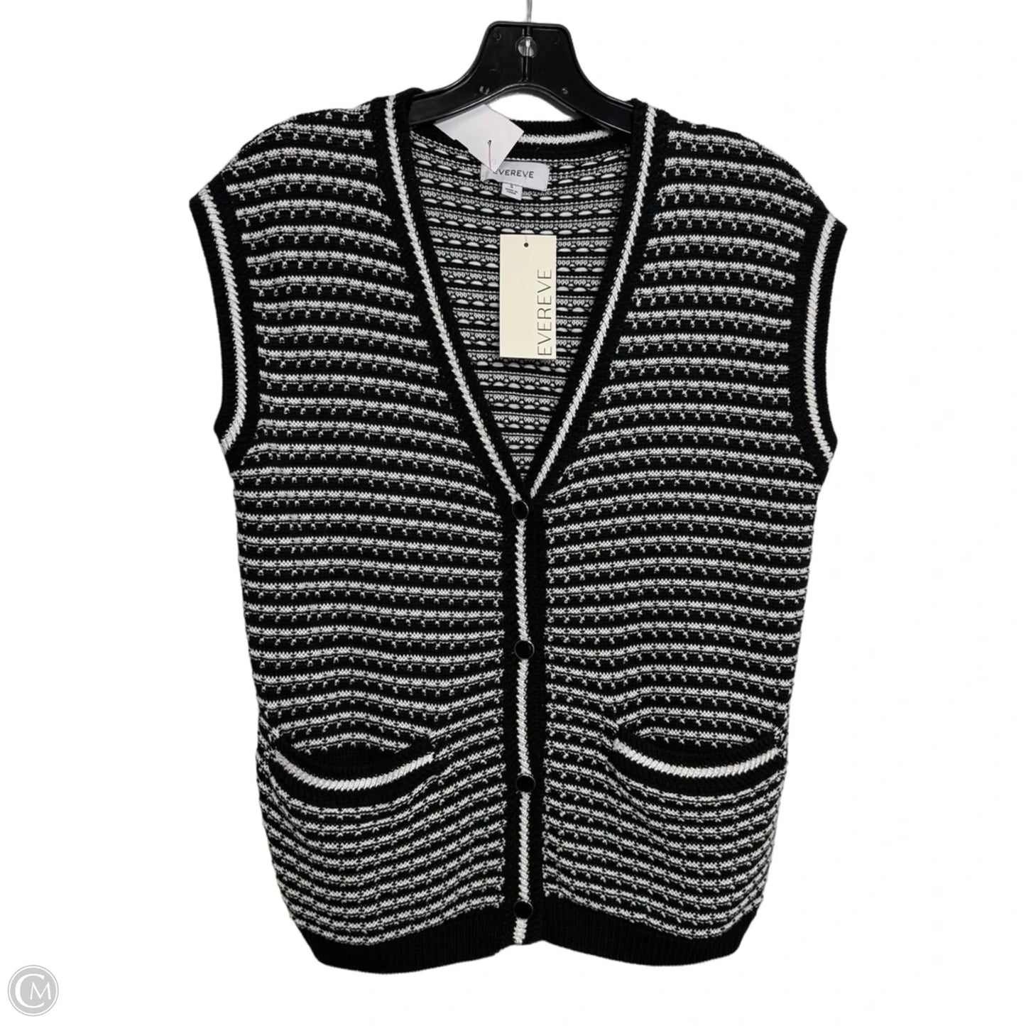 Vest Other By Evereve In Black & White, Size: S