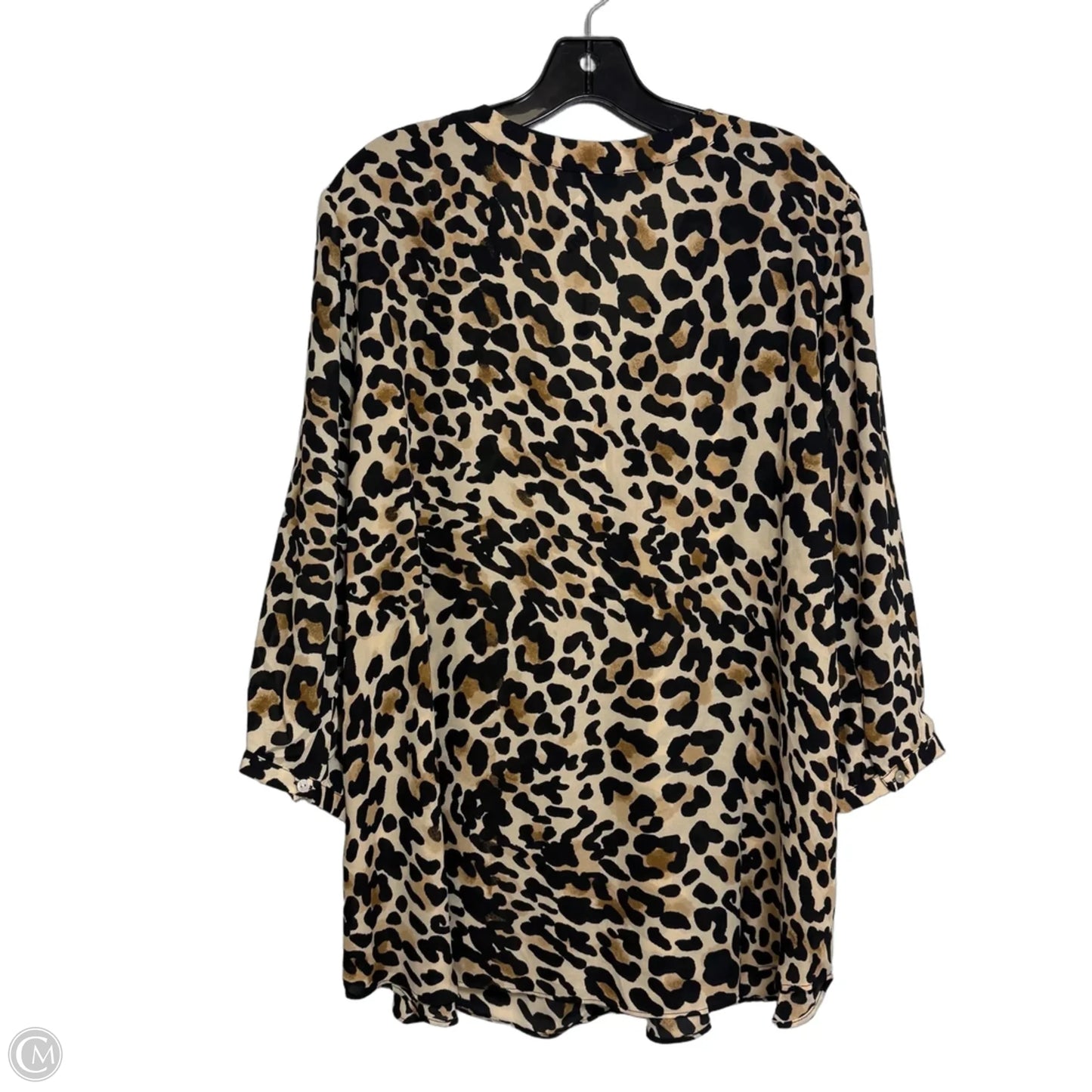 Top 3/4 Sleeve By Rose And Olive In Animal Print, Size: 2x
