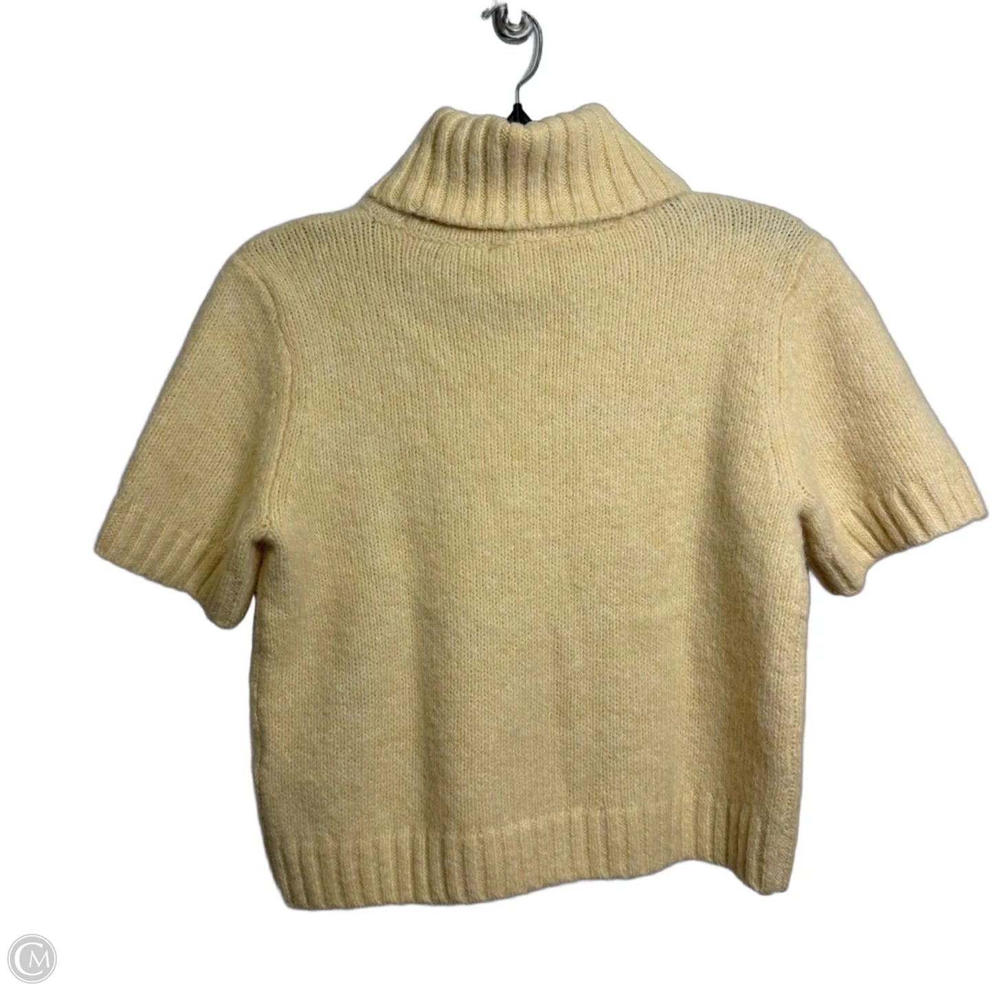 Sweater Short Sleeve By Cme In Yellow, Size: S