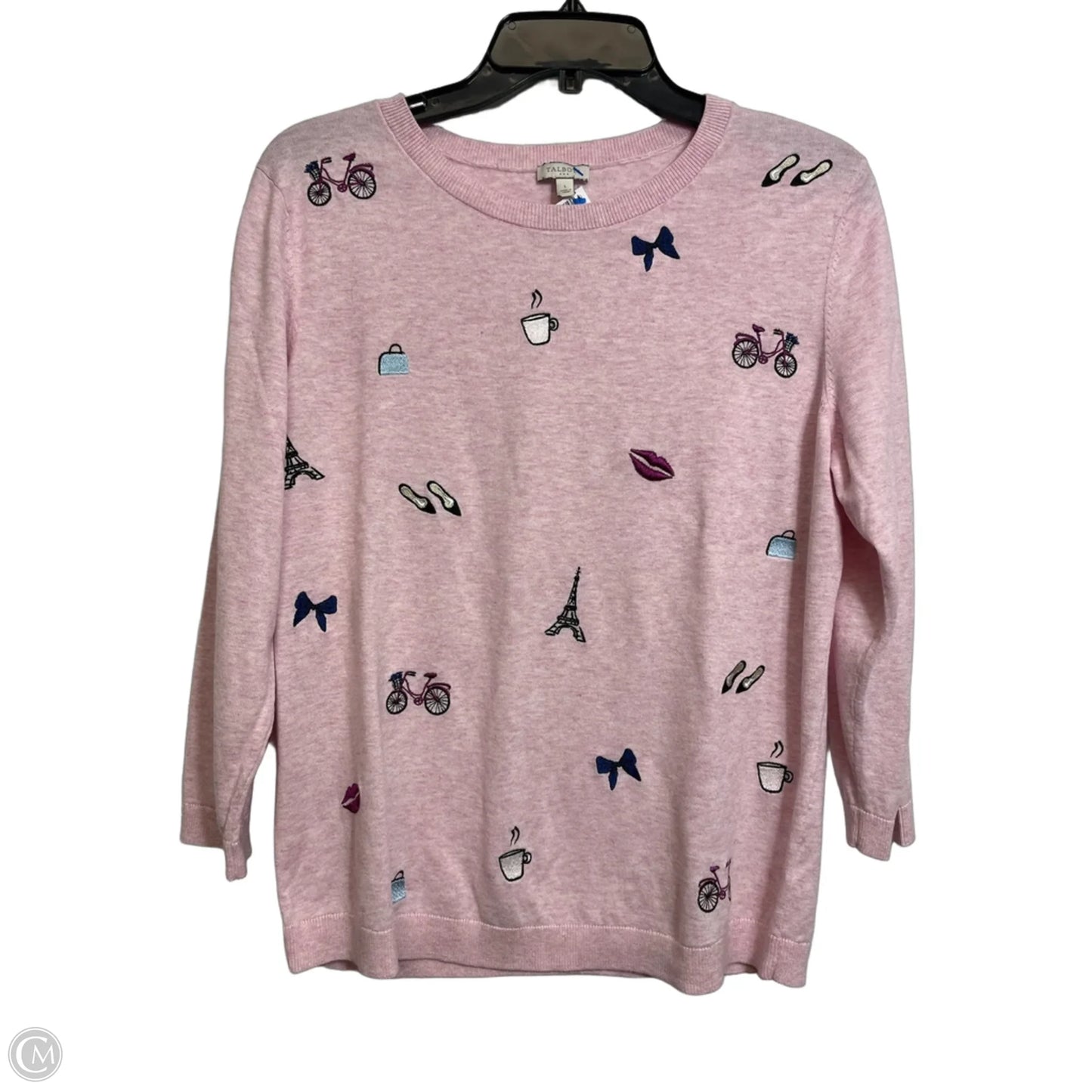 Top Long Sleeve By Talbots In Pink, Size: L