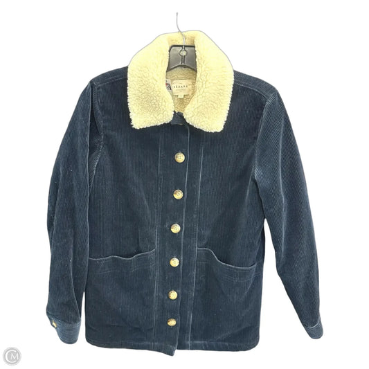 Corduroy Coat Designer By Sezane In Navy, Size: Xs