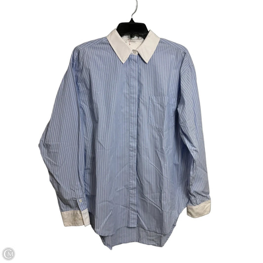 Top Long Sleeve By Good American In Blue, Size: M