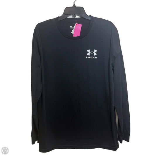 Athletic Top Long Sleeve Crewneck By Under Armour In Black, Size: Xl