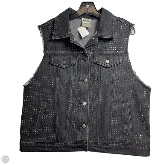 Vest Other By Vocal In Black Denim, Size: Xl