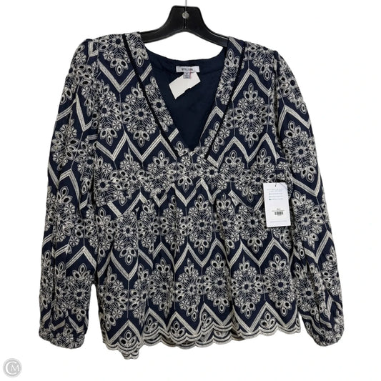 Top Long Sleeve By Clothes Mentor In Navy, Size: M