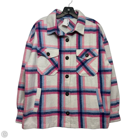Jacket Shirt By Zenana In Pink, Size: M