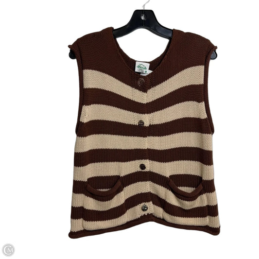 Vest Sweater By Cmf In Striped Pattern, Size: S