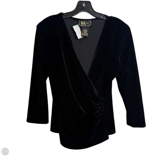 Top 3/4 Sleeve By R And K Originals In Black, Size: 10