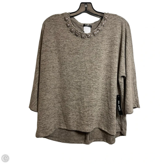 Top 3/4 Sleeve By Clothes Mentor In Brown, Size: 1x