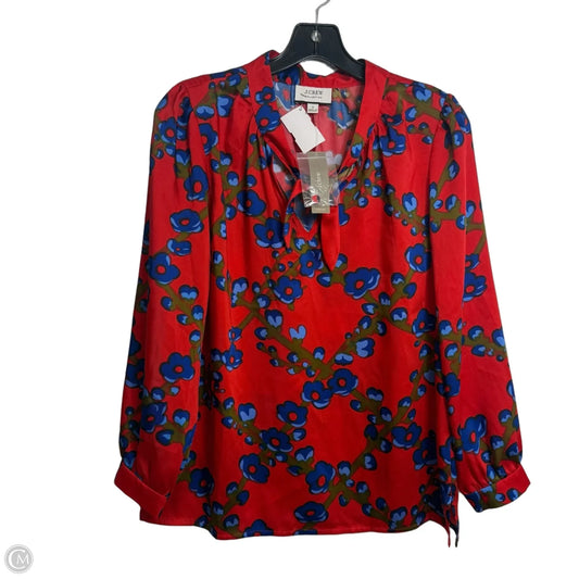 Top Long Sleeve By J. Crew In Floral Print, Size: S