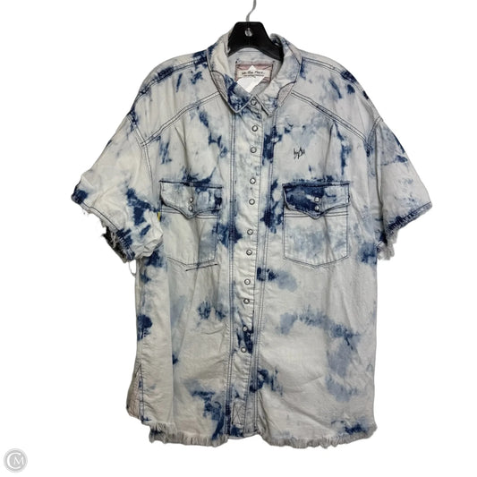 Top Short Sleeve By We The Free In Blue Denim, Size: L
