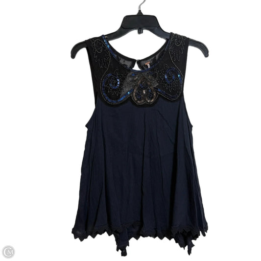 Top Sleeveless By Free People In Navy, Size: M