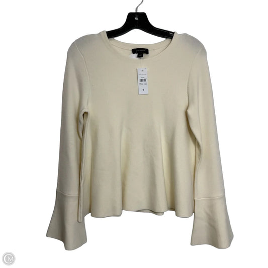 Top Long Sleeve By Ann Taylor In Ivory, Size: S