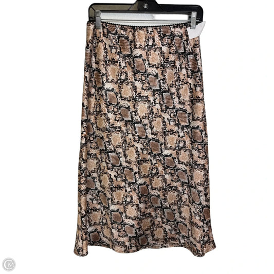 Skirt Midi By Peyton Jensen In Snakeskin Print, Size: M