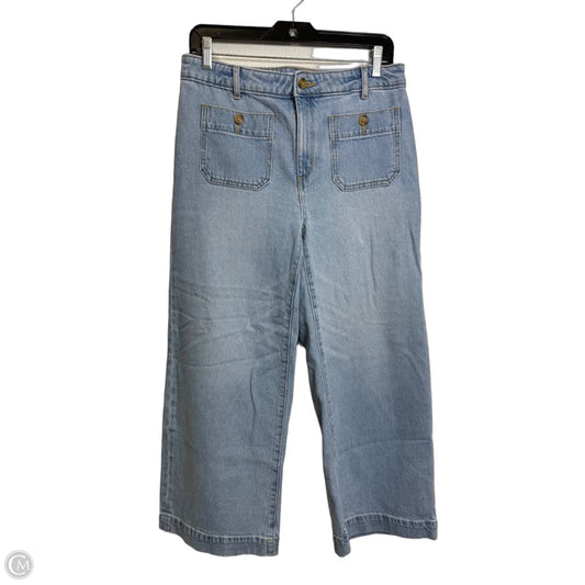 Jeans Wide Leg By Loft In Blue Denim, Size: 4