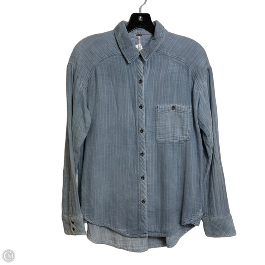 Top Long Sleeve By Free People In Blue Denim, Size: S
