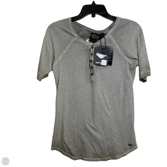 Top Short Sleeve By Harley Davidson In Grey, Size: Small
