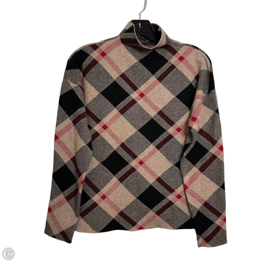 Sweater By Clothes Mentor In Plaid Pattern, Size: M