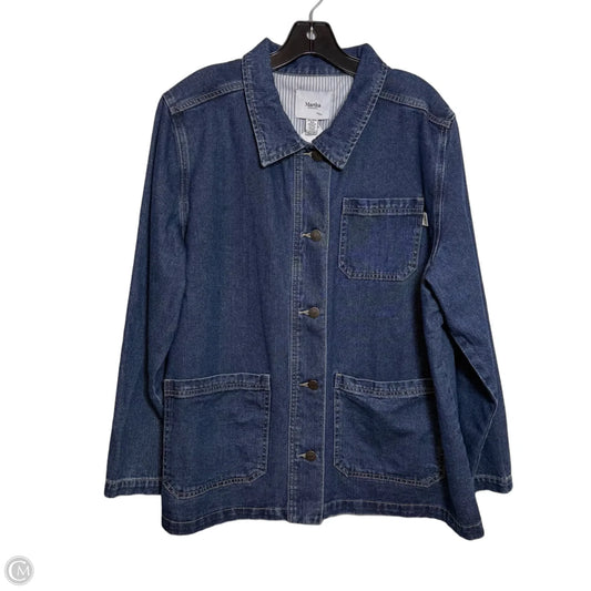 Jacket Denim By Martha Stewart In Blue Denim, Size: Xl
